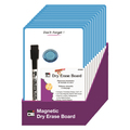 Charles Leonard Magnetic Mini Dry Erase Boards, 6.25x9, w/Marker, Magnet, Blue, 12Pk 35600-ST